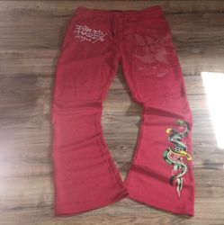 Men's M Ed Hardy flared sweats