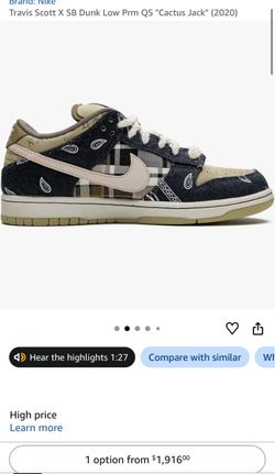 Travis Scott x dunk low sb cactus jack