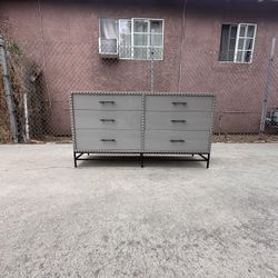 West Elm Nailhead Dresser Chest Of Drawers Cabinet.