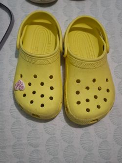 Kids Yellow Crocs Size 2J