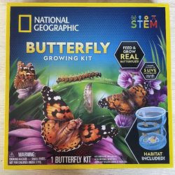Includes voucher for 5 live caterpillars and habitat. STEM learning kit.