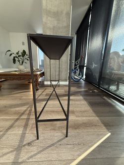 black metal entry table