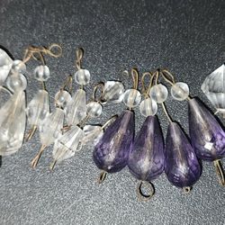 X13 PURPLE CLEAR SWAROVSKI CRYSTAL CHANDELIER PIECES