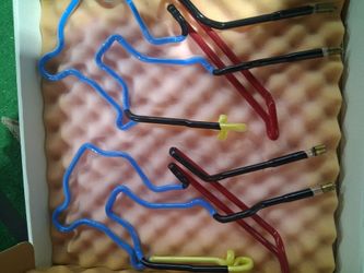 Custom people  skiing neon lighting