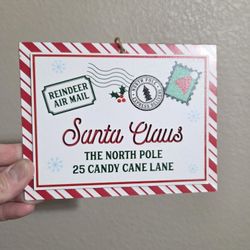 Santa Claus Letter Christmas Ornament 