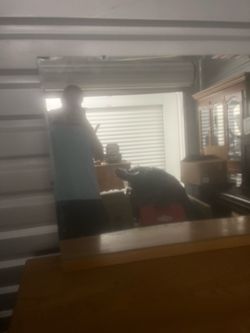 Great dresser with attached large vanity mirror