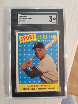 1958 topps willie mays all star sgc 3