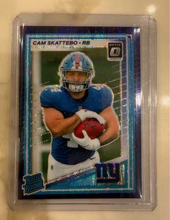 Panini 2024 Donruss Optic Rated RC Cam Skattebo  New York Giants Blue Sparkle RC