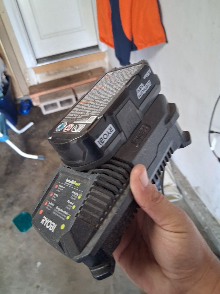 Ryobi Charger And Lithium Battery
