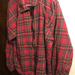 One Size Fits Most Argee Women’s Plaid zip up shirt