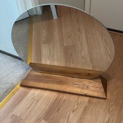 Fancy Minimal Mirror — Wood, 2 ft