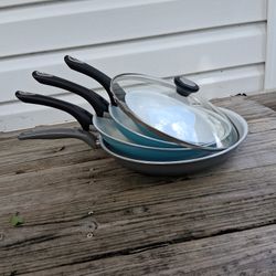 Faberware Frying Pans Set Enamel +1 Lid