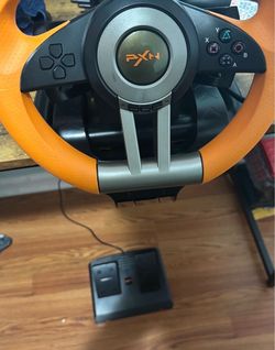 Gaming Steering Wheel & Pedals (PXN V3 Pro) - Works Great!