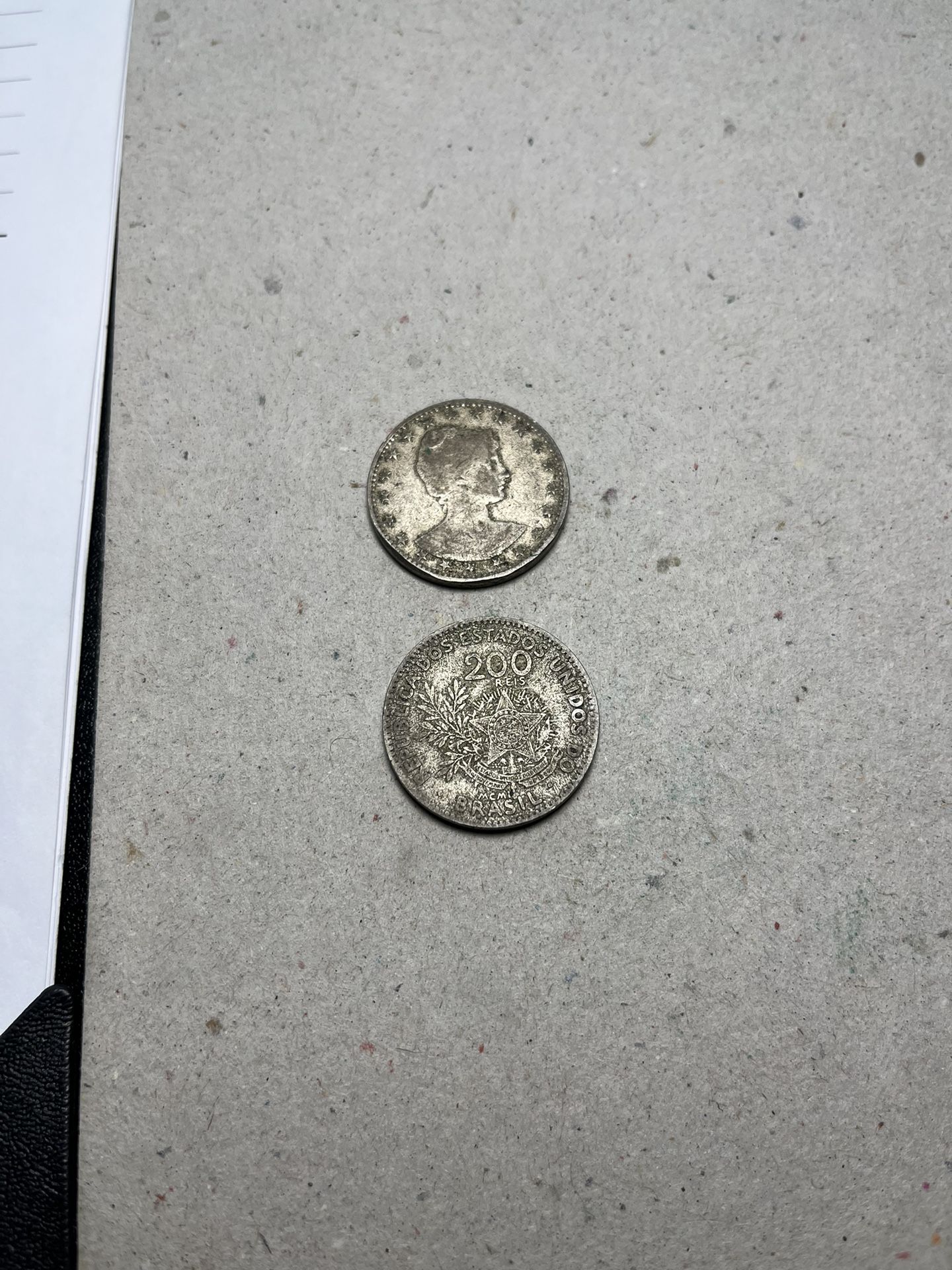 Republica Dos Estados Unidos 200 Reis Coins