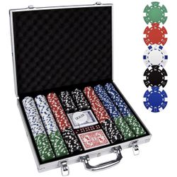 Comie Poker Chips,500PCS Poker Chip Set with Aluminum Travel Case,11.5 Gram Poker Set for Texas Holdem Blackjack Gambling