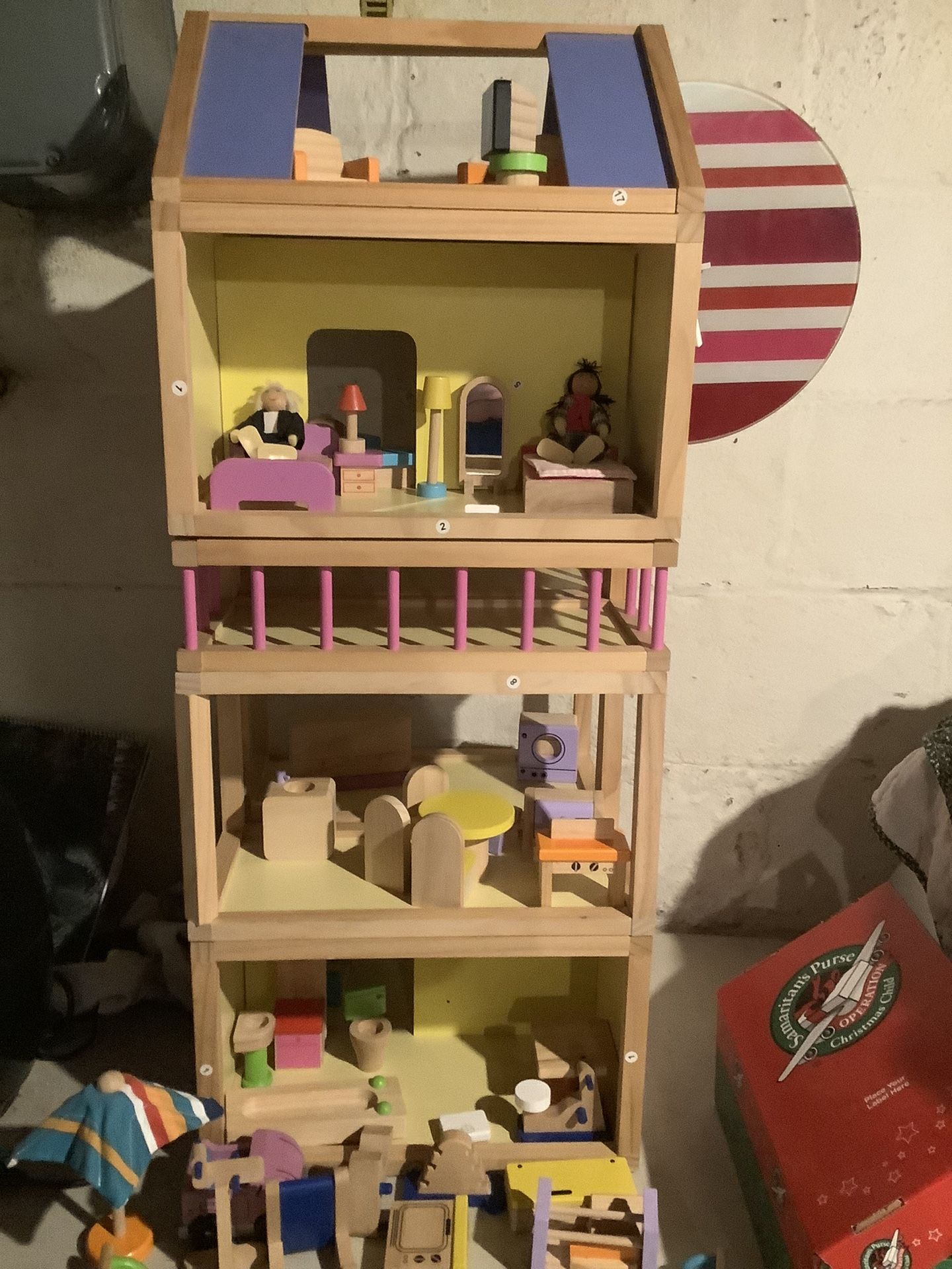 Used Like New Wooden Stackable Doll House for Sale in Columbia, PA
