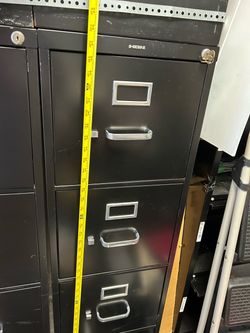 Black Metal Storage Cabinet with Lock