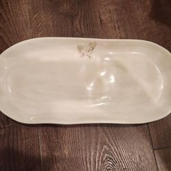 I. Godenger & Co white Ceramic 15" Serving tray or decorative 