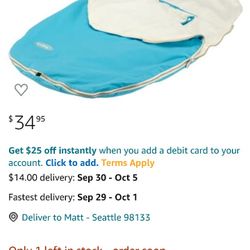 JJ Cole Collections Bundleme (Light Blue Stroller Blanket)