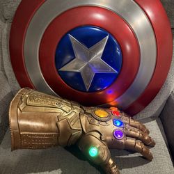 Infinity Gauntlet And Captain America Shield 
