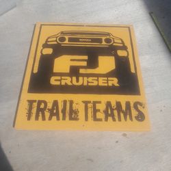 Toyota FJ Wooden Car Dealer Plaque (Cool)