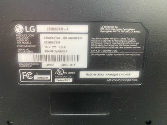 LG 27” full HD IPS LED monitor- used