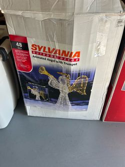 Sylvania 48-Inch Animated Angel with Trumpet