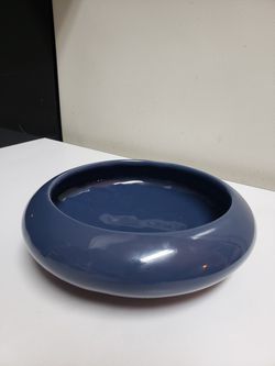 Matte blue Haeger bowl