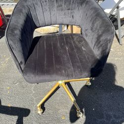Black Velvet Computer/ Desk Chair