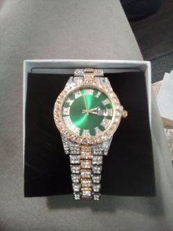 atomi shine iced out watch