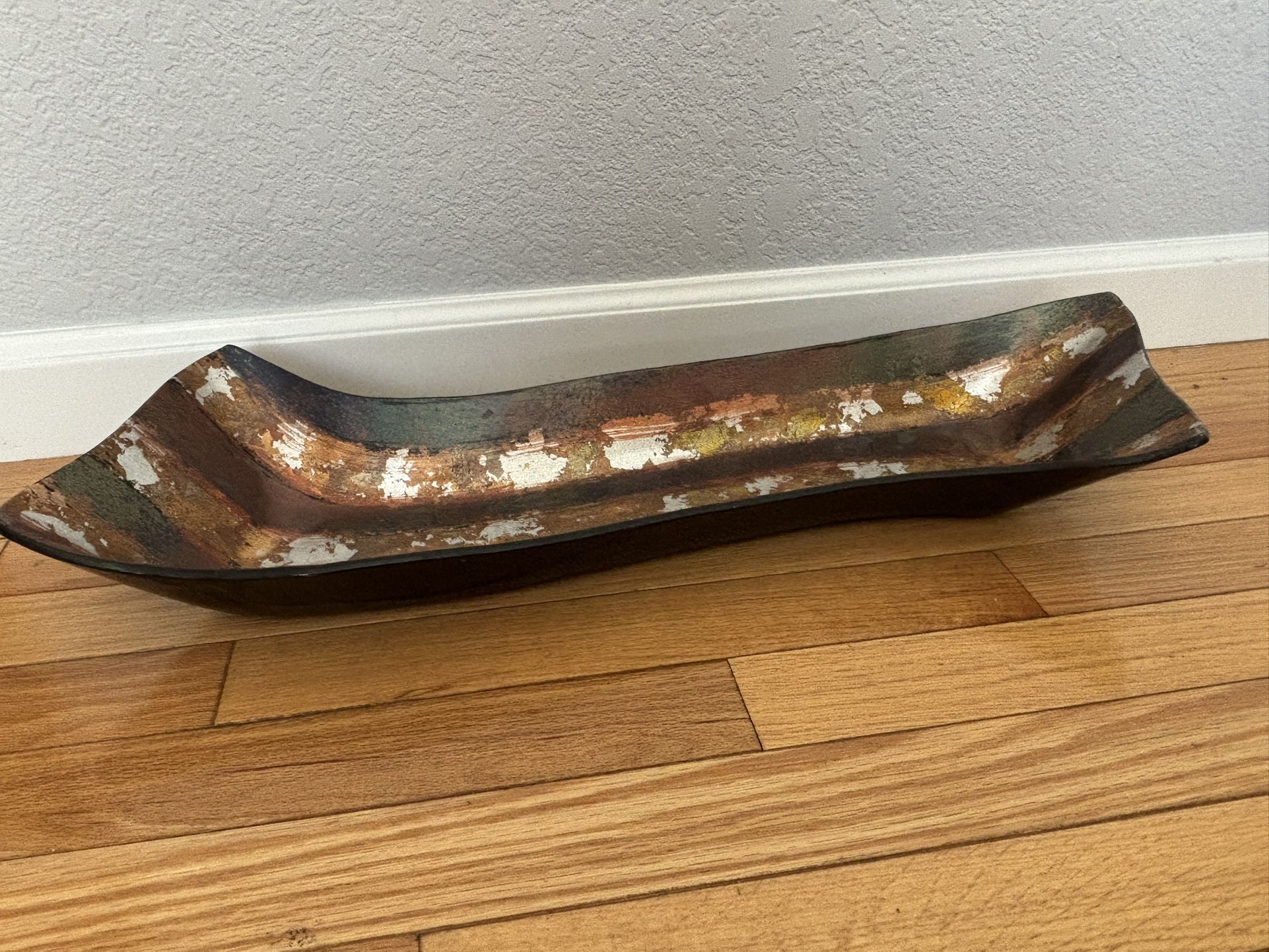Signed Tony Evans Decorative Glass Centerpiece Bowl