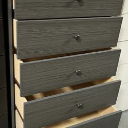 5 Drawer Grey Color (( Rails 