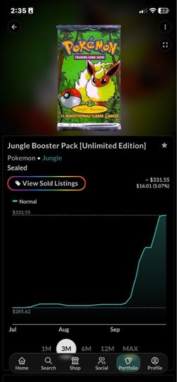 Pokémon Jungle Booster Pack Unlimited Edition Sealed