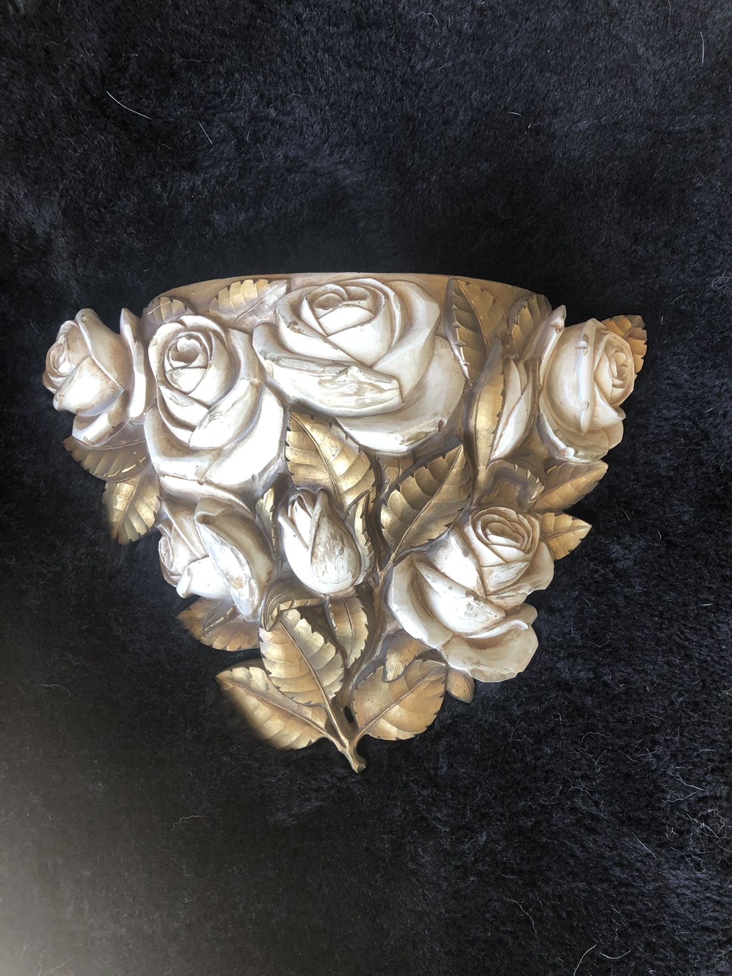 Vintage Homco Rose Wall Pocket