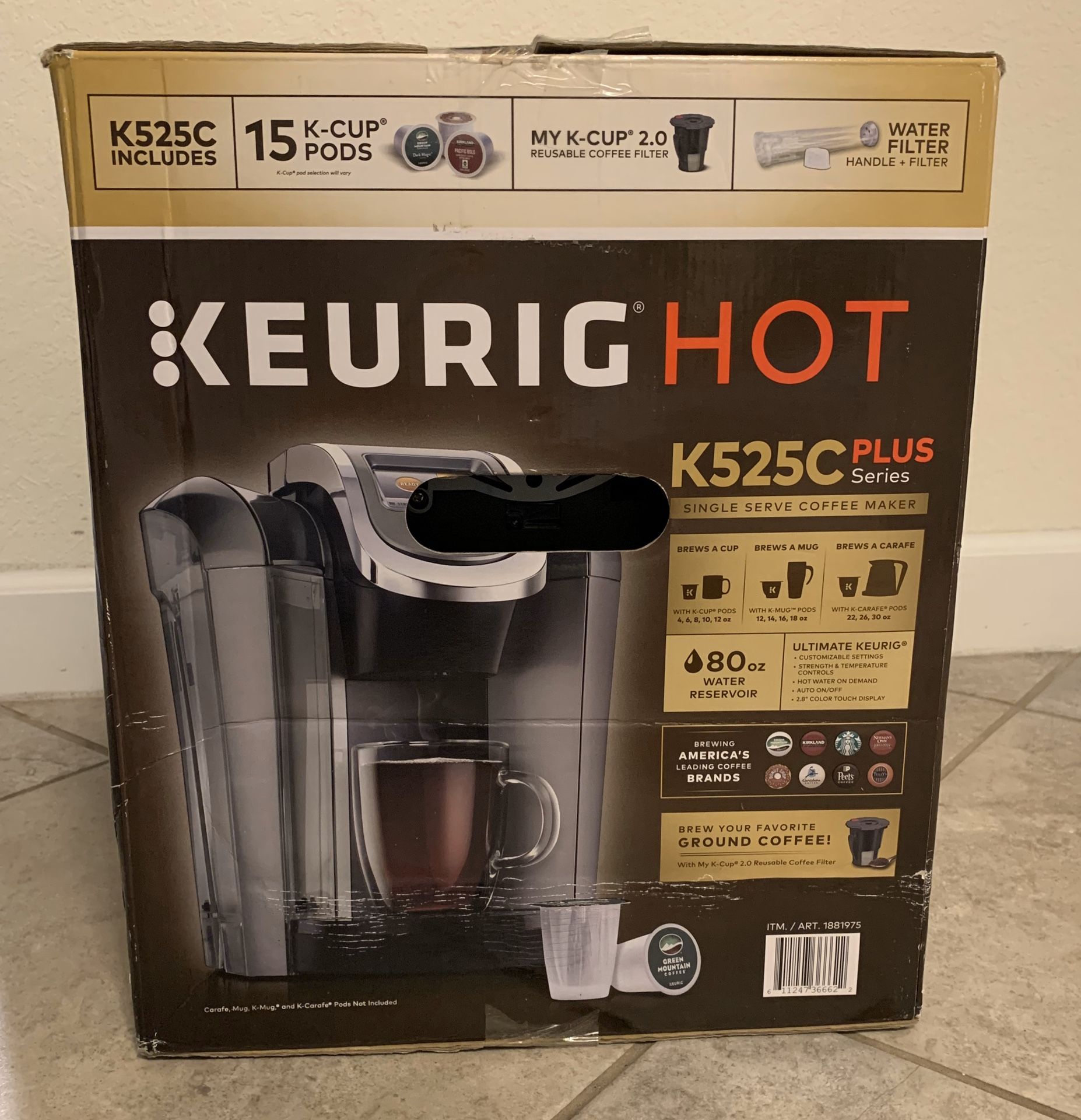 Keurig Hot K525C Plus Series Single Serve Coffee Maker
