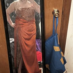 Orange prom dress