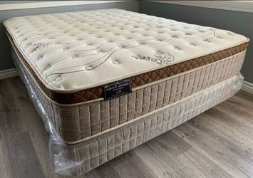 Full Organic Cloud Edition Europillow Top 12inch Matres Andboxspring!!