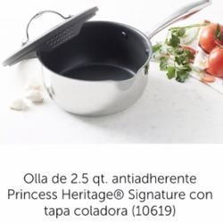 Olla De 2.5qts Anthiaderente Princess House