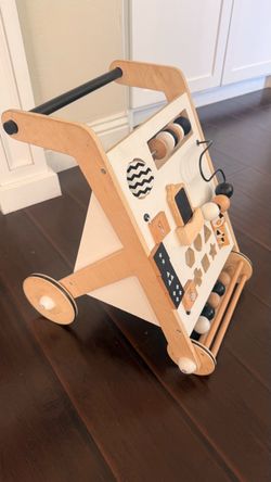 Wooden Baby Activity Walker with Activity Board