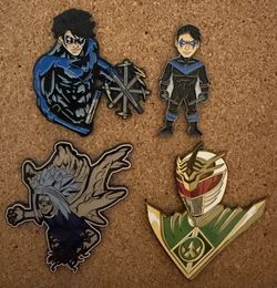 Superhero Anime Pin Lot Nightwing Power Rangers Sasuke