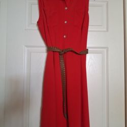 Liz Claiborne Sleeveless Button Down Collar DRESS 