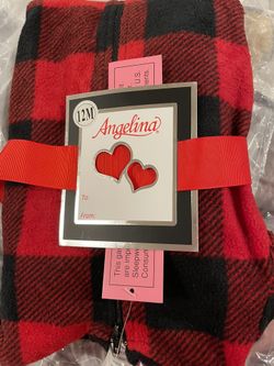 Infant Holiday  Plaid All in One Pjs With Hood 