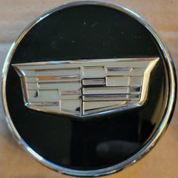 New Cadillac Escalade Black / Chrome Center Caps 3.25" Wide