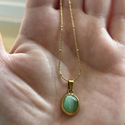 Gold Plated Opal Necklace