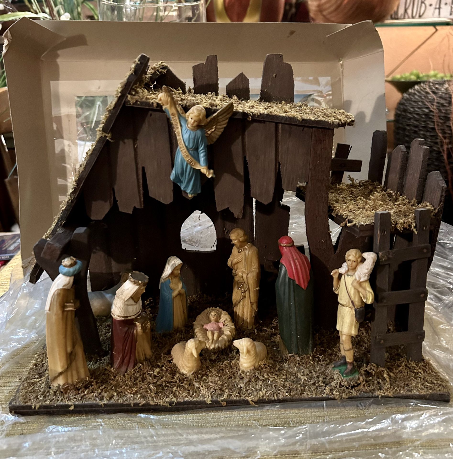 Vintage Nativity Set..Holiday Decor