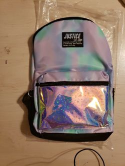 Justice Iridescent Star Backpack