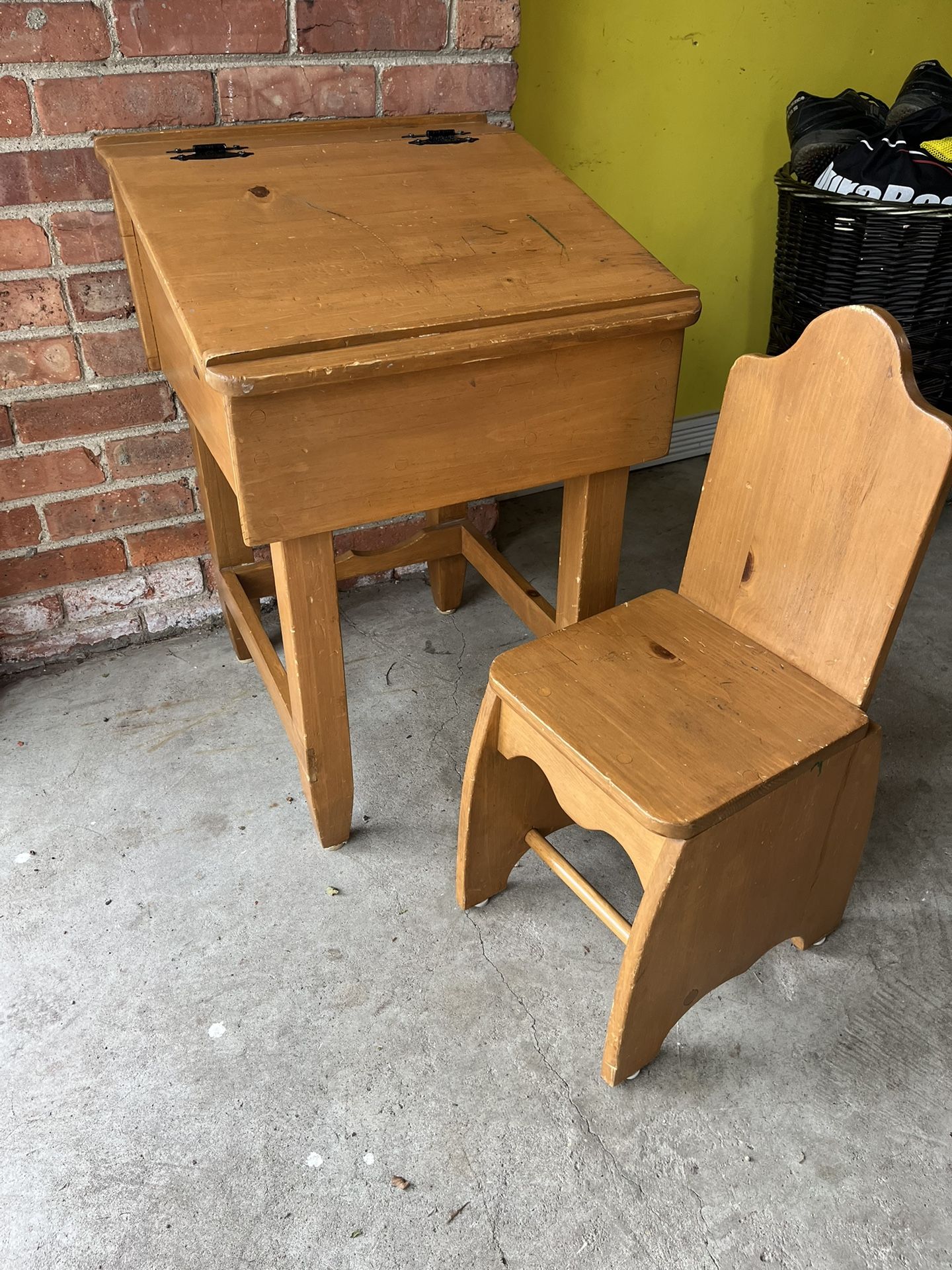 Small Wooden Old Fashioned Child’s Desk