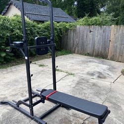 Weight Bench And Pull Up Bar