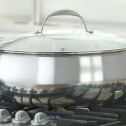 Princess House Olla De 14 Qt De Stainless Steel Tri Ply. Sear and Simmer Pan 5708.