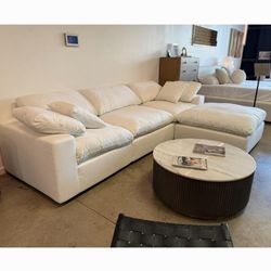 Nixon Cloud Sectional Sofa New Washable Reversible Stain Resistance